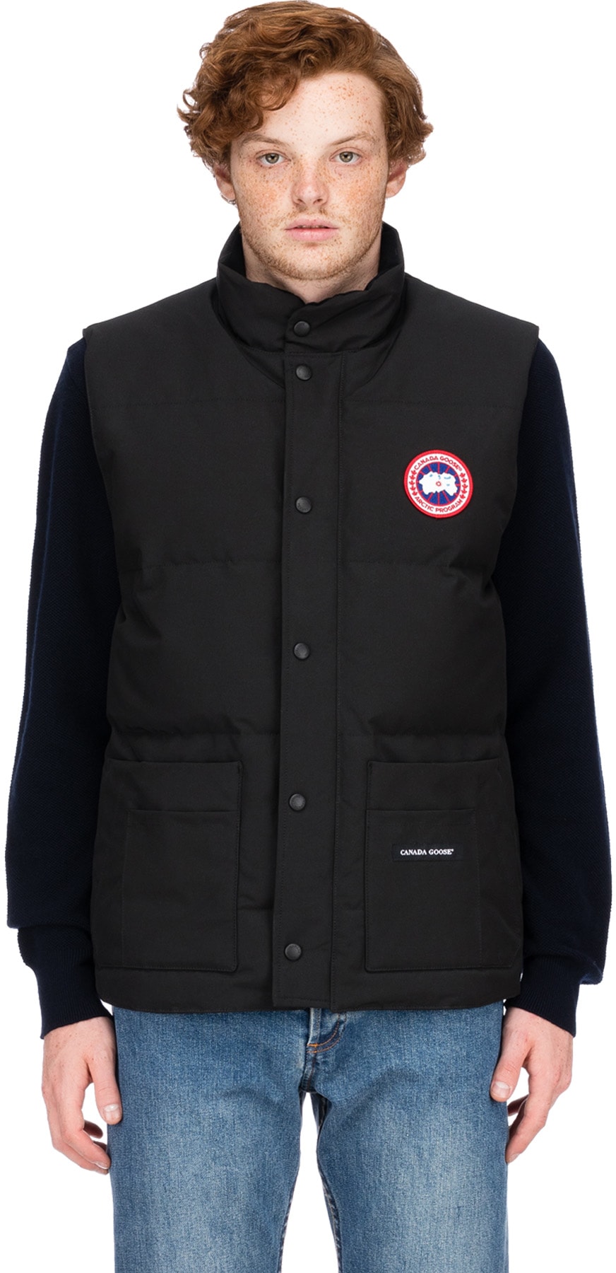 Canada Goose: Noir Gilet Freestyle Crew Noir - 1