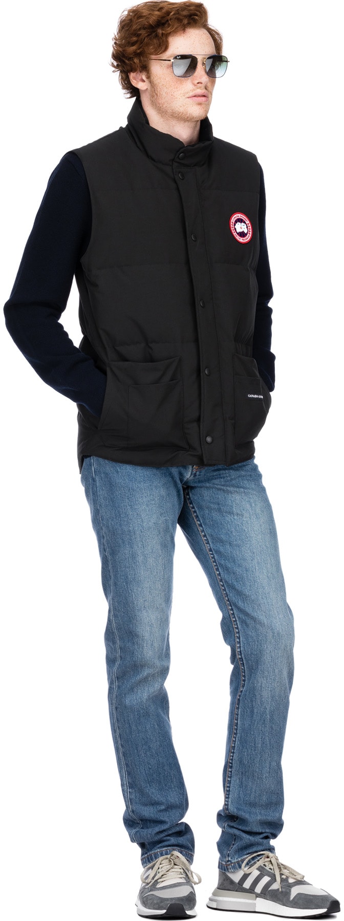 Canada Goose: Noir Gilet Freestyle Crew Noir - 4