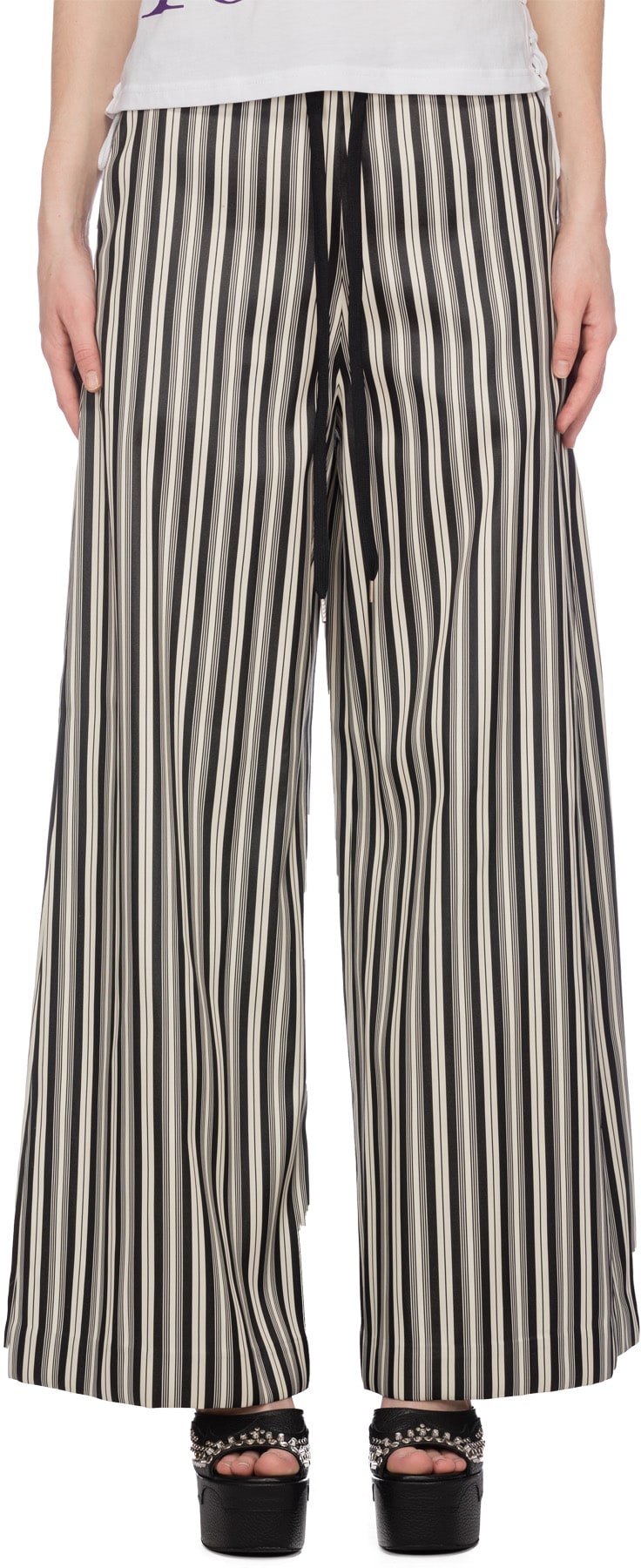 McQ Alexander McQueen: Multicolor Striped Super Kick Flare Pants - 1