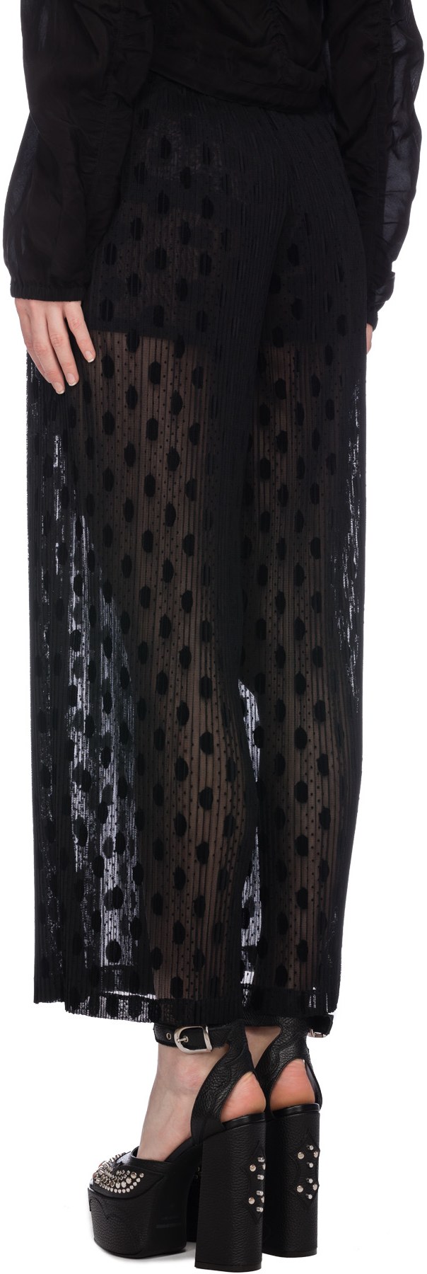 McQ Alexander McQueen: Black Pleated Pull on Pant - 3