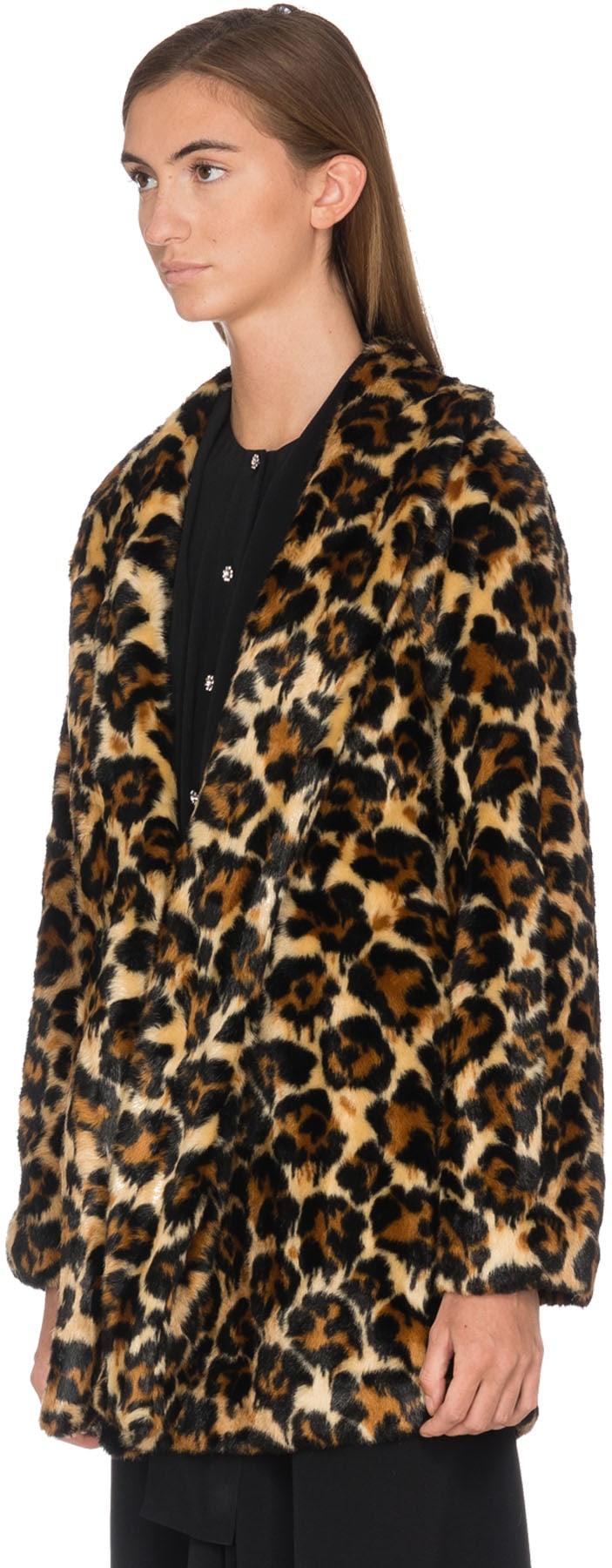 McQ Alexander McQueen: Multicolor Leopard Faux Fur Coat - 2