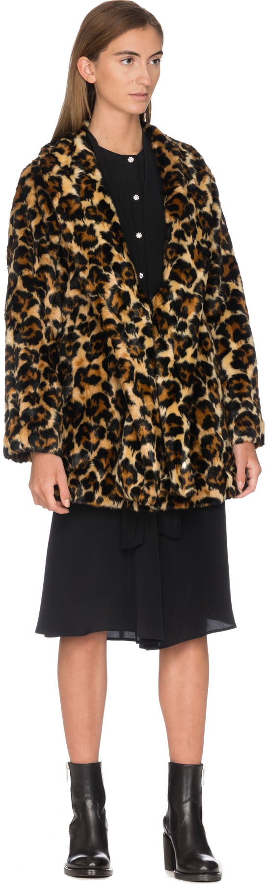 McQ Alexander McQueen: Multicolor Leopard Faux Fur Coat - 4