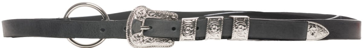 McQ Alexander McQueen: Black Solstice Double Wrap Belt - 1