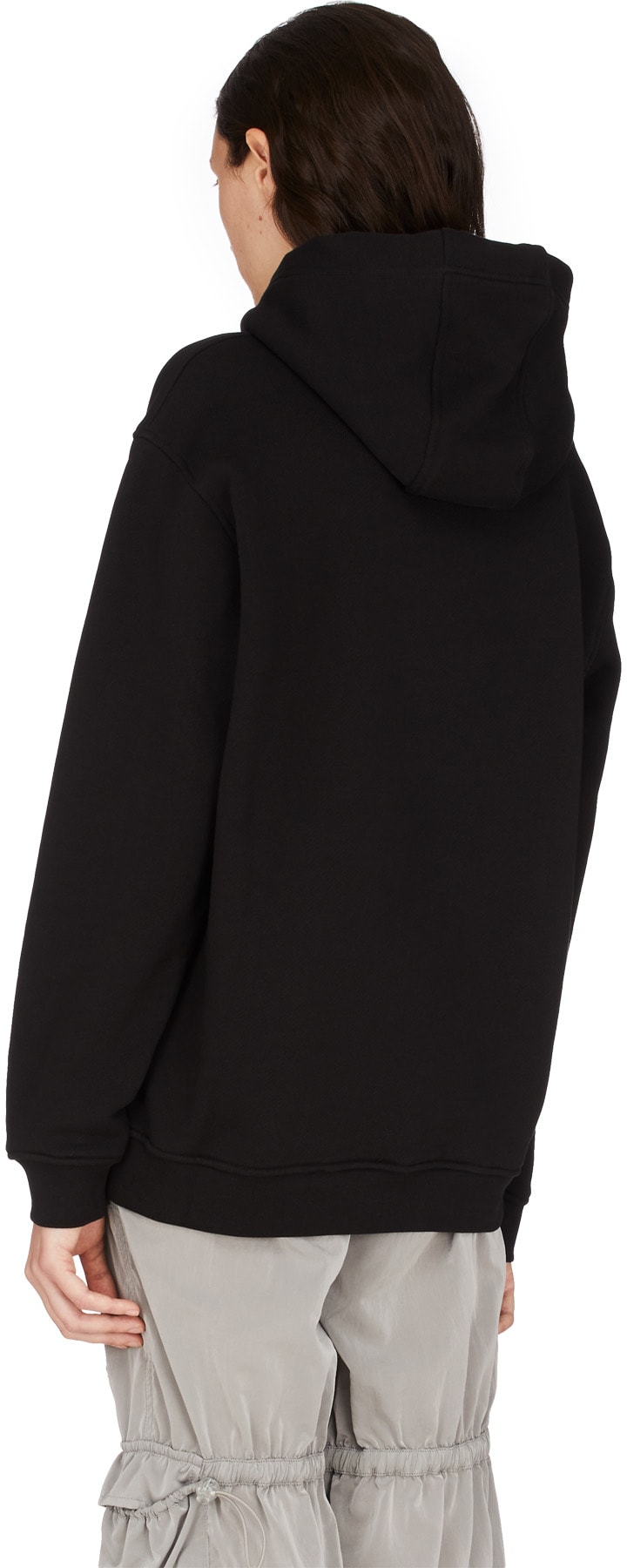 McQ Alexander McQueen: Noir Veste à Capuche Boyfriend Logo Rayon Noir - 3