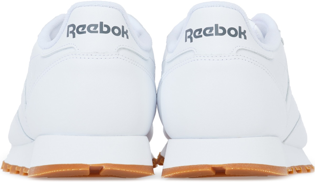 Reebok: Blanc Classique Cuir Blanc - 5