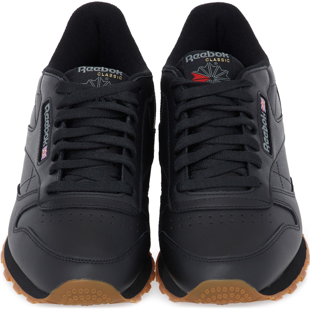 Reebok: Noir Classique Cuir Noir - 4