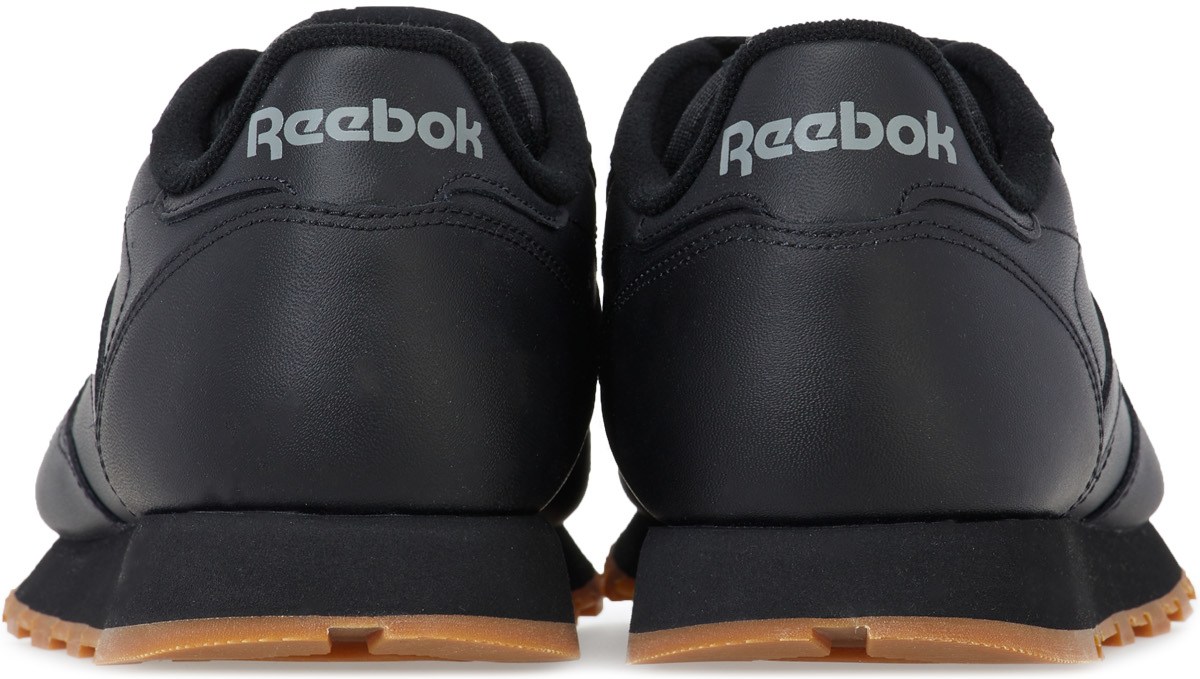 Reebok: Noir Classique Cuir Noir - 5