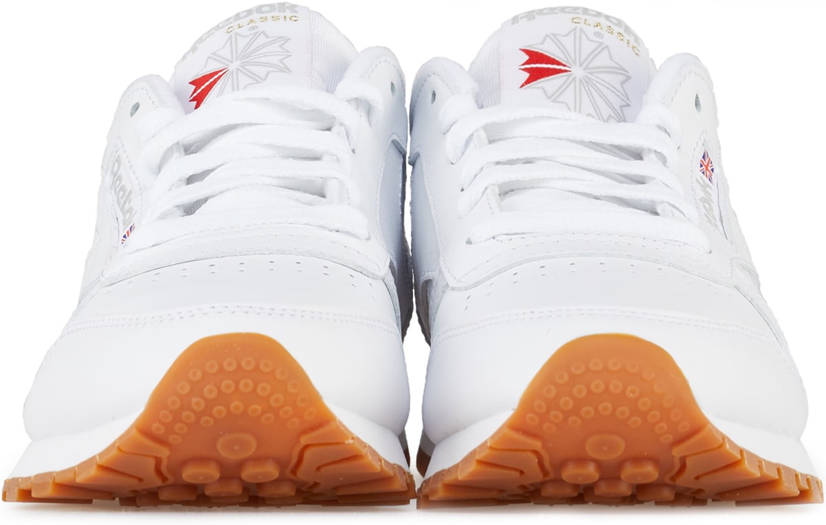 Reebok: Blanc Classique Cuir Blanc - 3