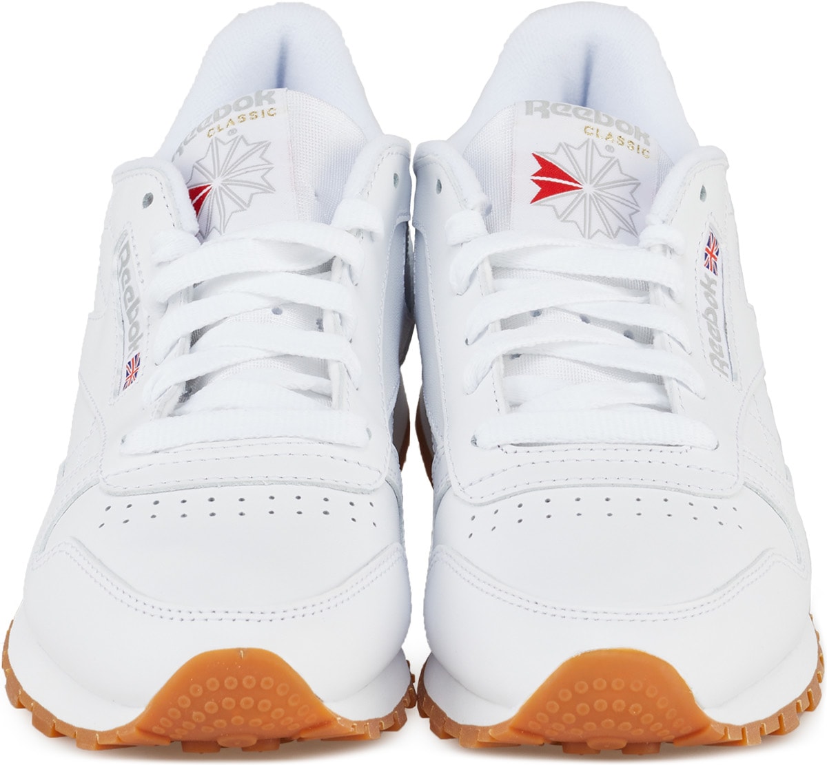 Reebok: Blanc Classique Cuir Blanc - 4