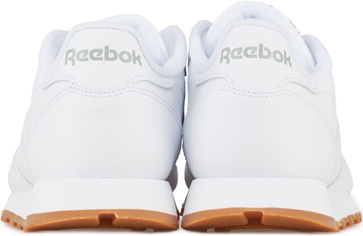 Reebok: Blanc Classique Cuir Blanc - 5