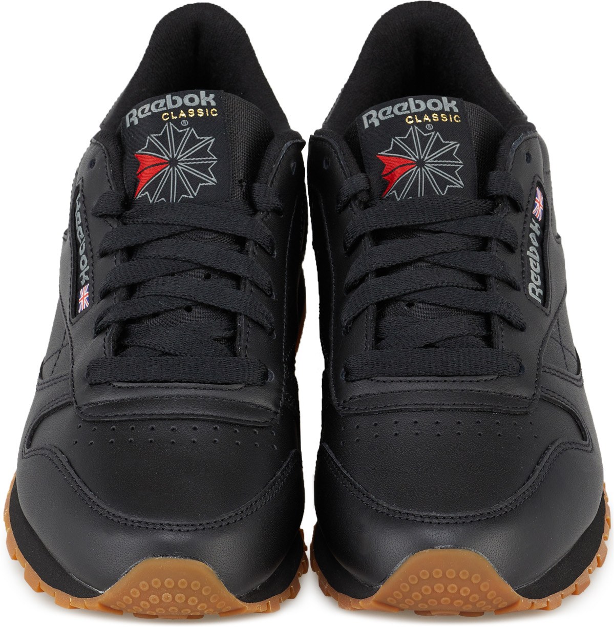 Reebok: Noir Classique Cuir Noir - 4