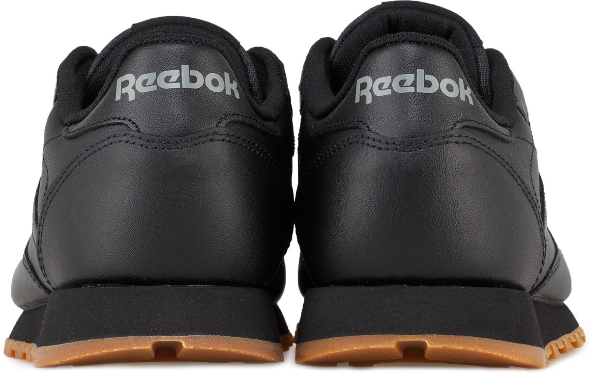 Reebok: Noir Classique Cuir Noir - 5