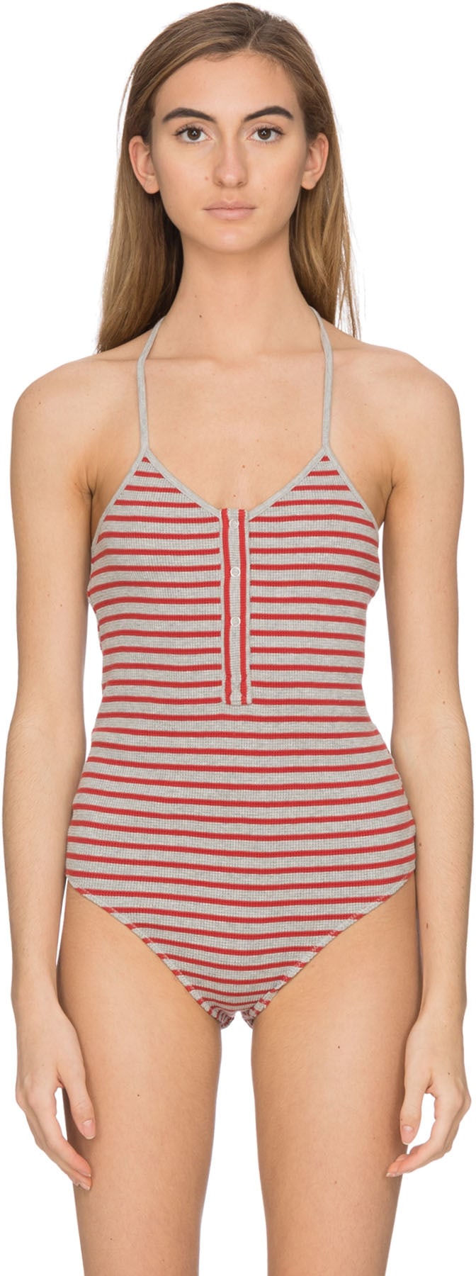 alexanderwang.t: Multicolor Striped Bodysuit - 1