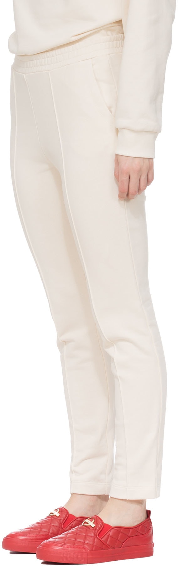 alexanderwang.t: White Dry French Terry Pull on Pants with Zip - 2