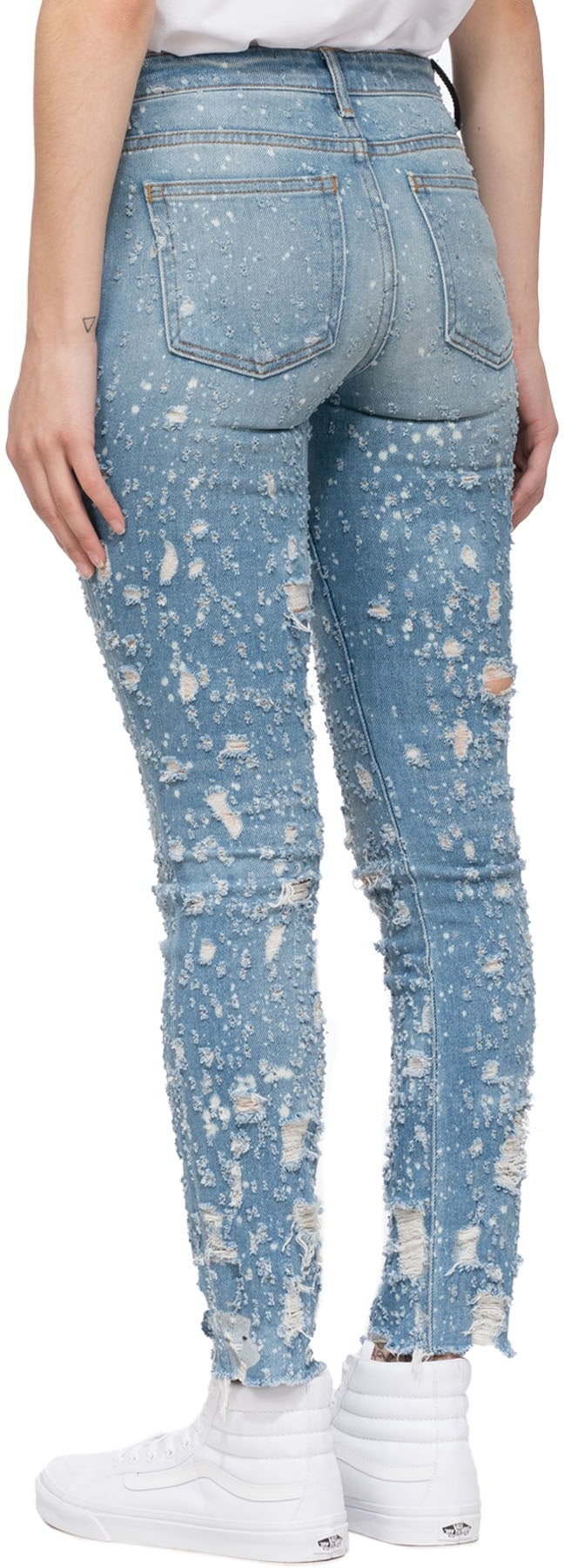 alexanderwang.t: Bleu Jean Whiplash Détruit Bleu - 3