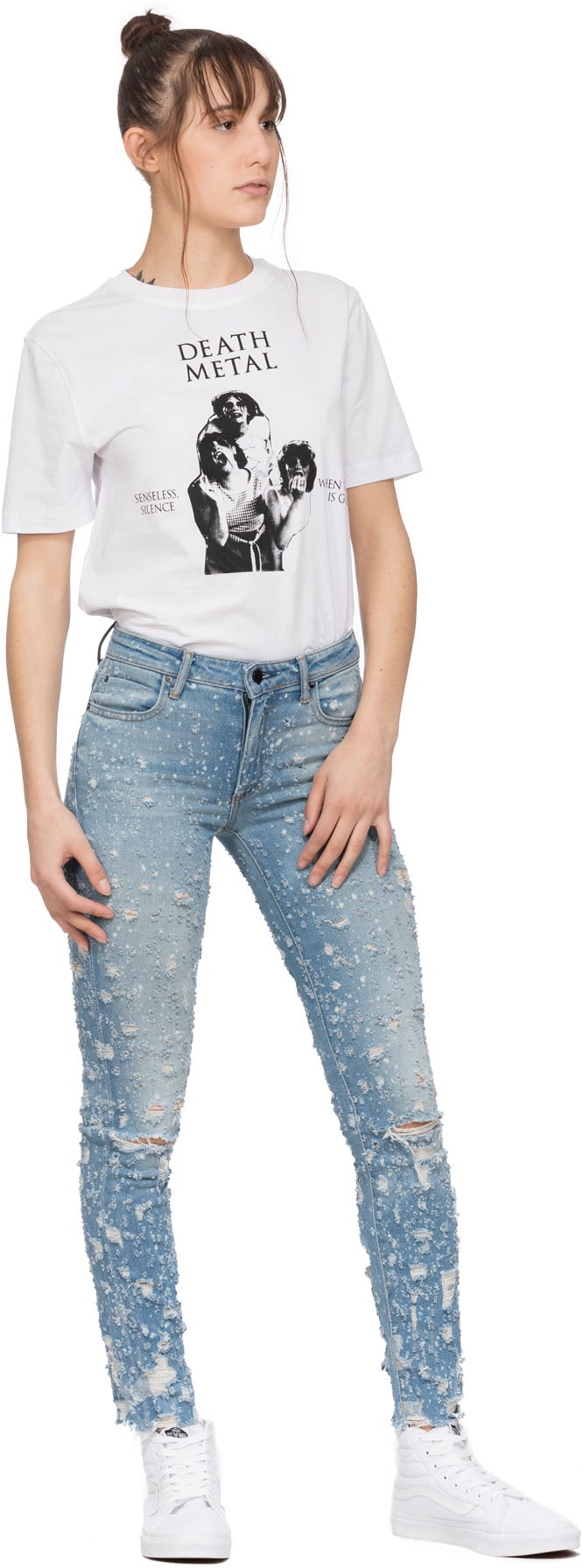 alexanderwang.t: Bleu Jean Whiplash Détruit Bleu - 4