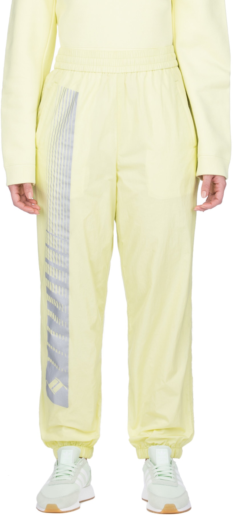 alexanderwang.t: Yellow Washed Nylon Pants - 1