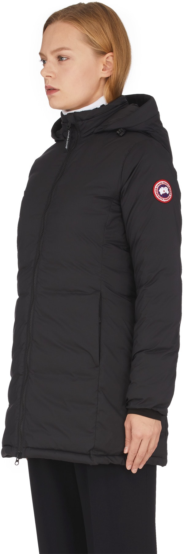 Canada Goose: Noir Manteau Lodge à Capuche Finition Mate Noir - 2