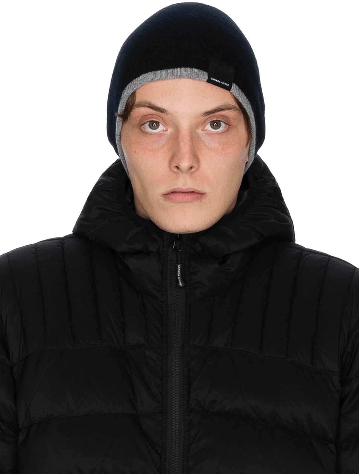 Canada Goose: Black Reversible Merino Toque - 1