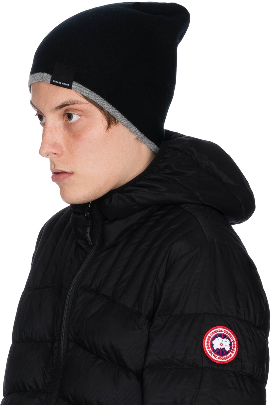 Canada Goose: Black Reversible Merino Toque - 2