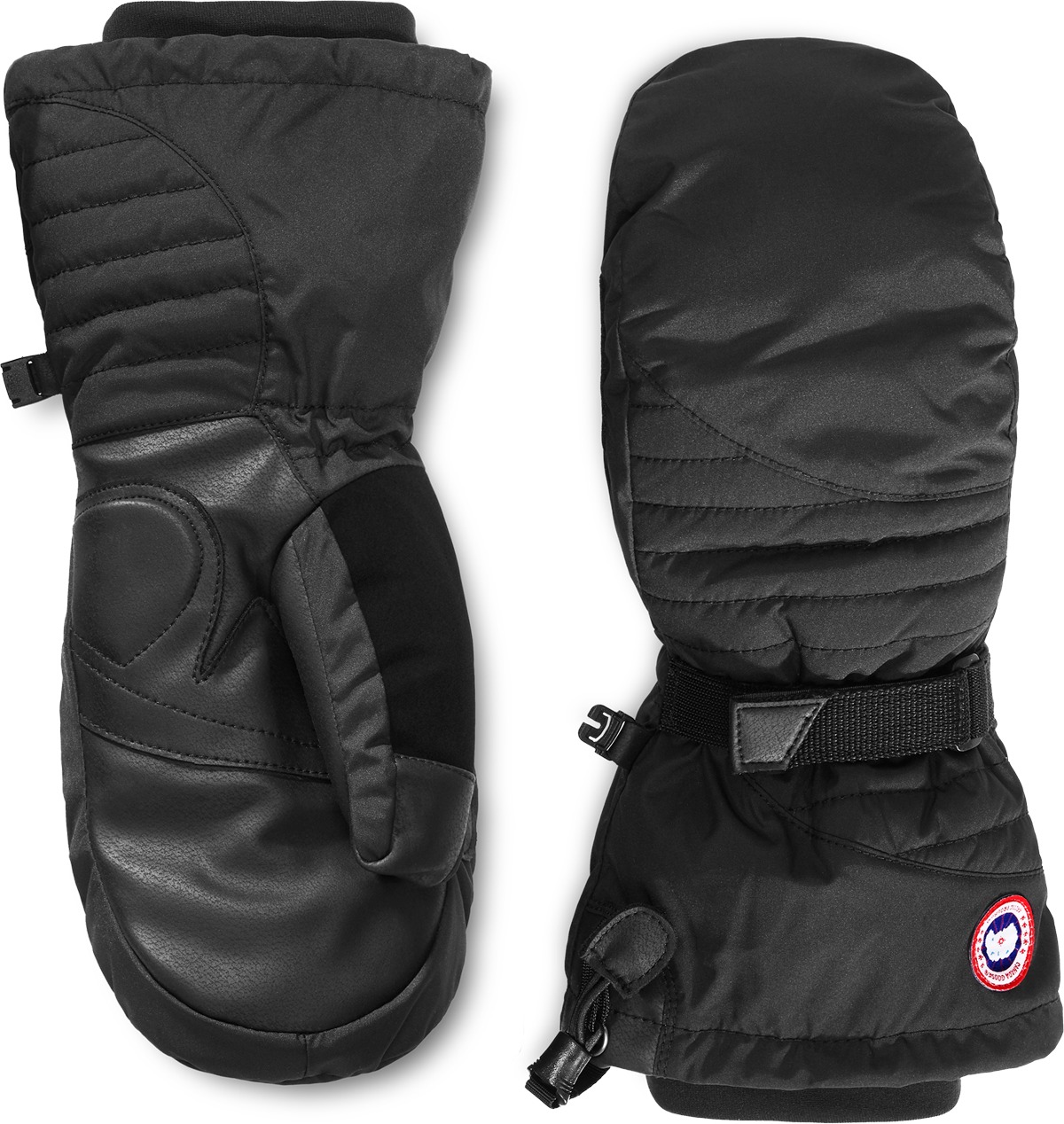 Canada Goose: Black Arctic Down Mitts - 1