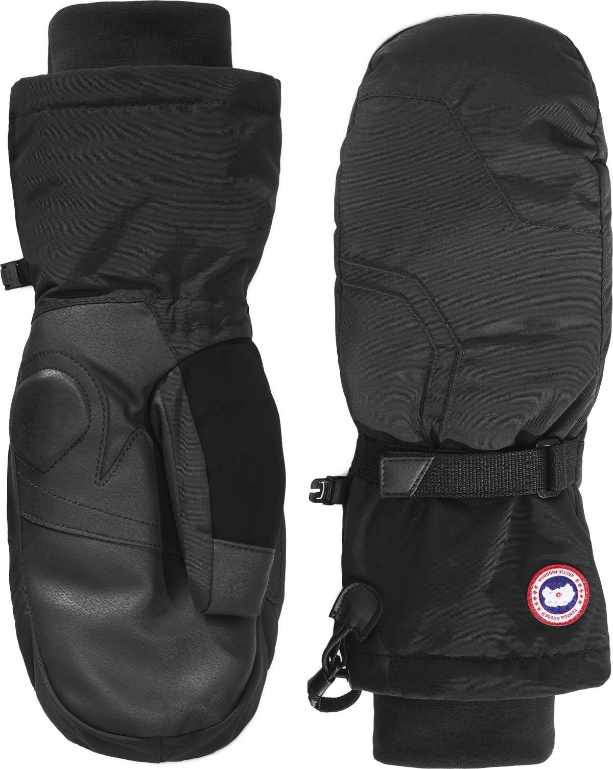 Canada Goose: Black Arctic Down Mitts - 1