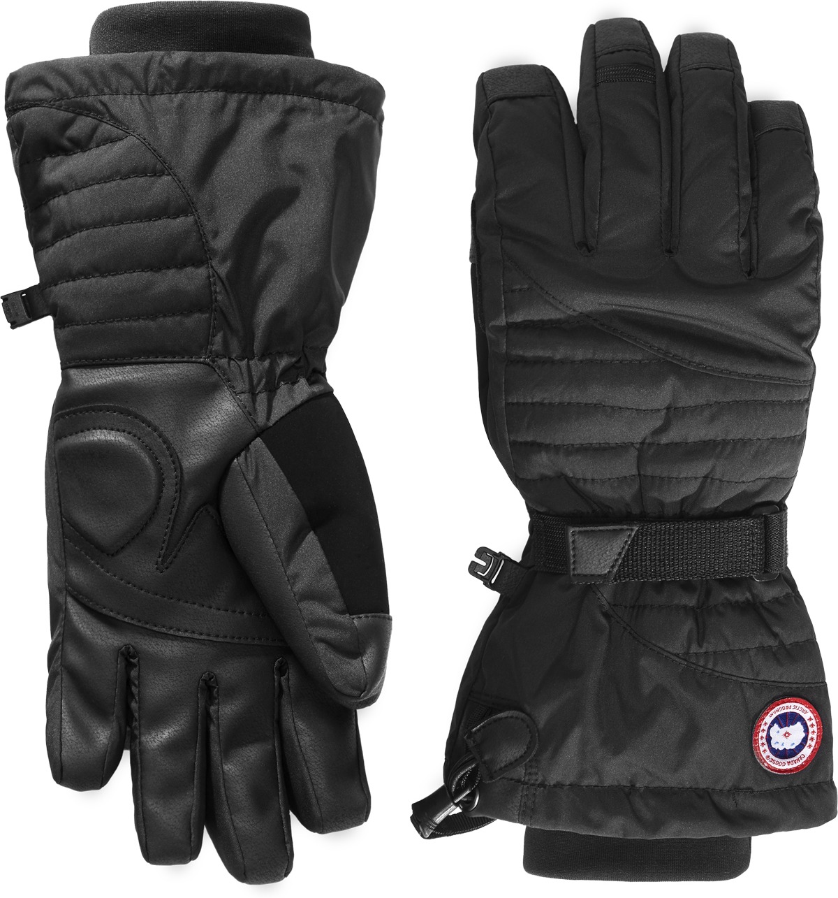 Canada Goose: Black Arctic Down Gloves - 1