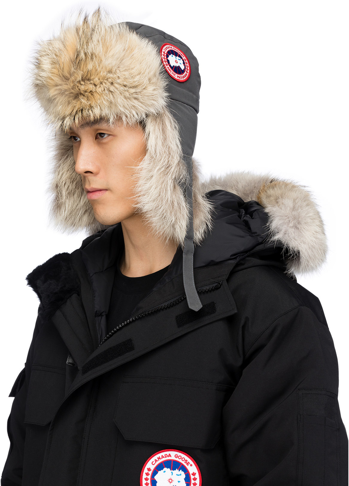 Canada Goose Grey Aviator Hat influenceu Canada influenceu Canada