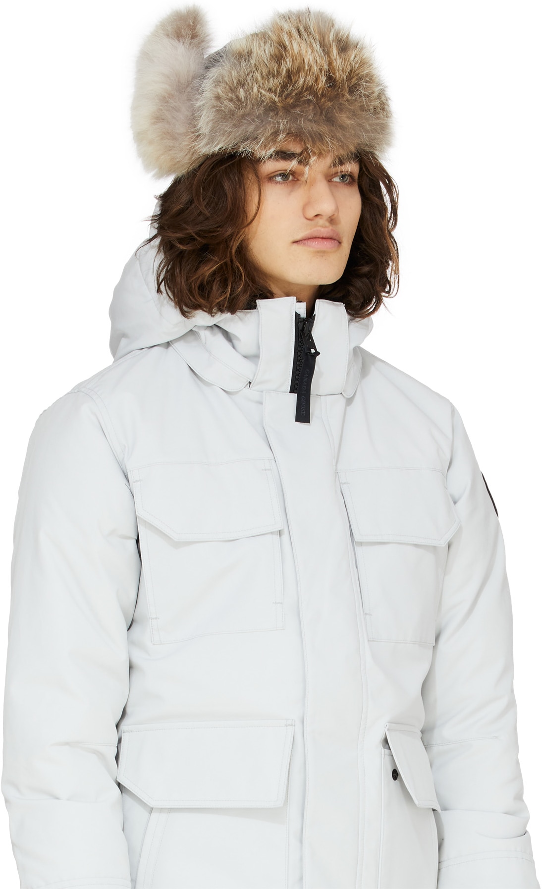 Canada Goose: Grey Aviator Hat - 3