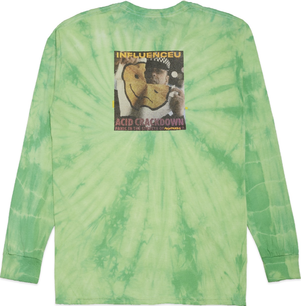 influenceu: Vert T-Shirt Tie Dye Acid Crackdown Vert - 2