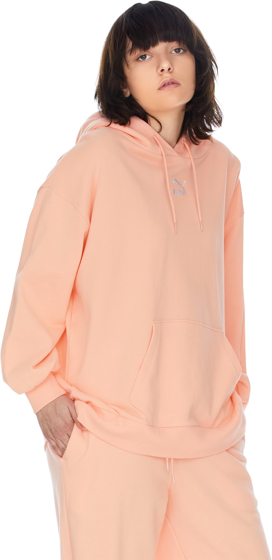 Puma: Rose Veste à Capuche Oversized Classique Rose - 3