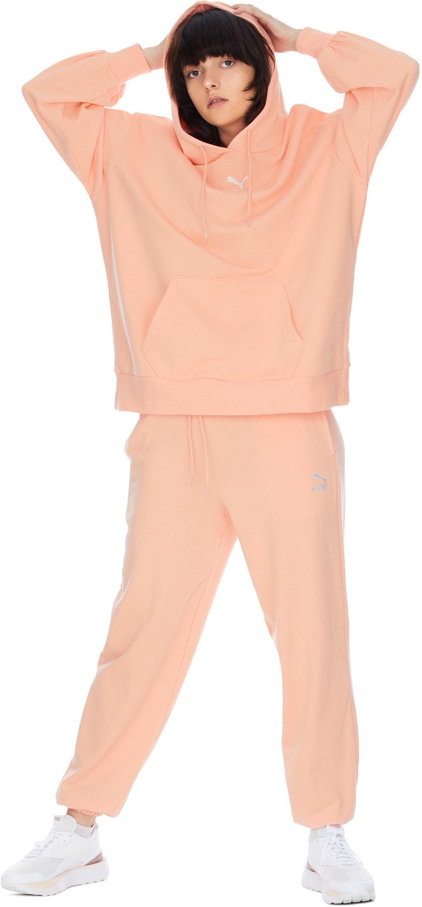 Puma: Rose Veste à Capuche Oversized Classique Rose - 4