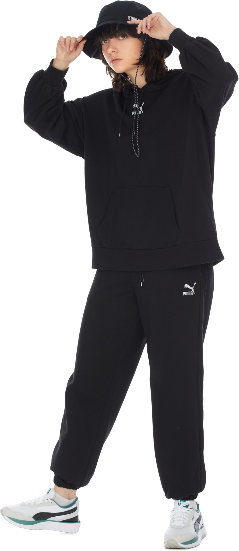 Puma: Noir Pantalon de Survêtement Détendu Classique Noir - 4