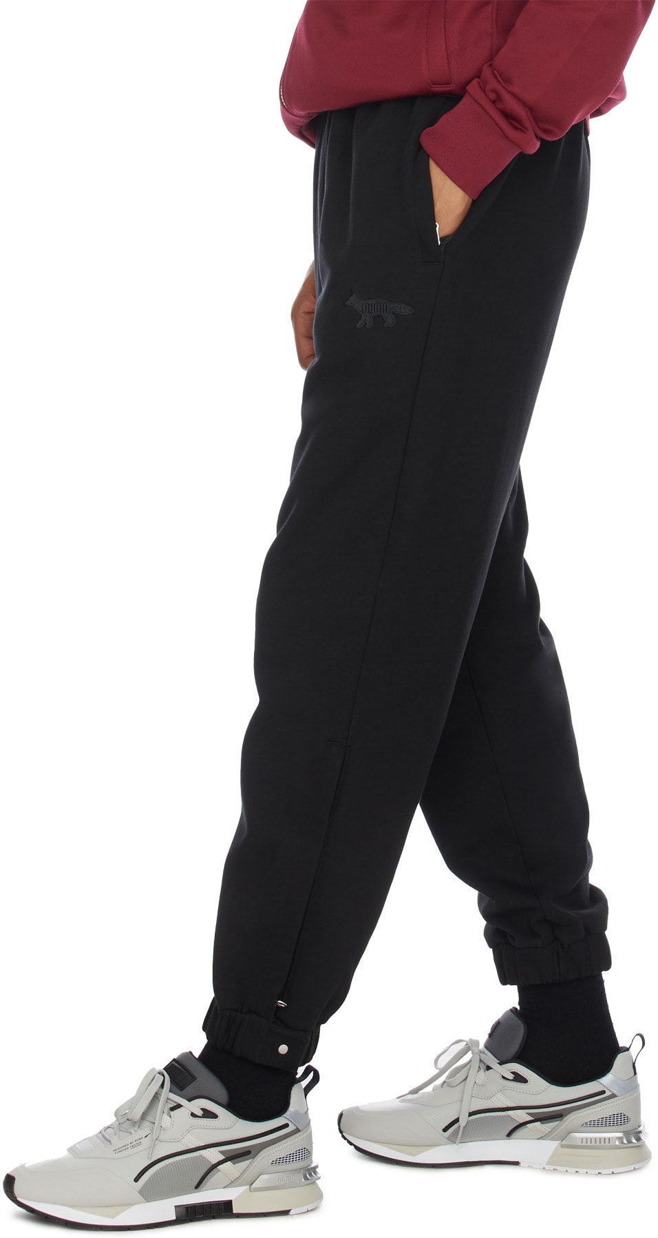 Puma: Black Puma x Maison Kitsune Heavy Sweatpants - 3