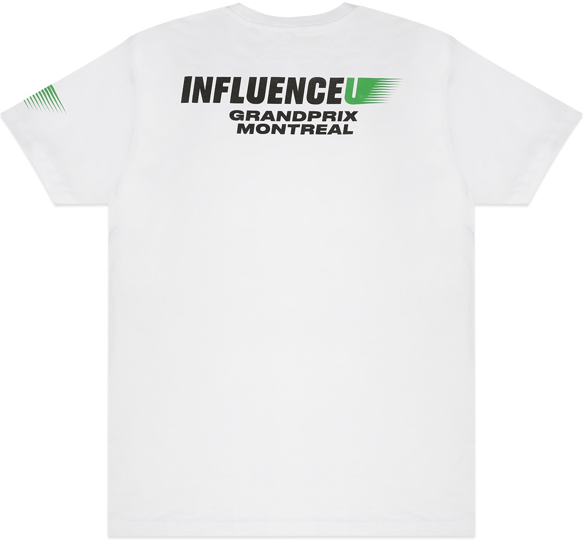 influenceu: White Vintage Racer Logo T-Shirt - 2