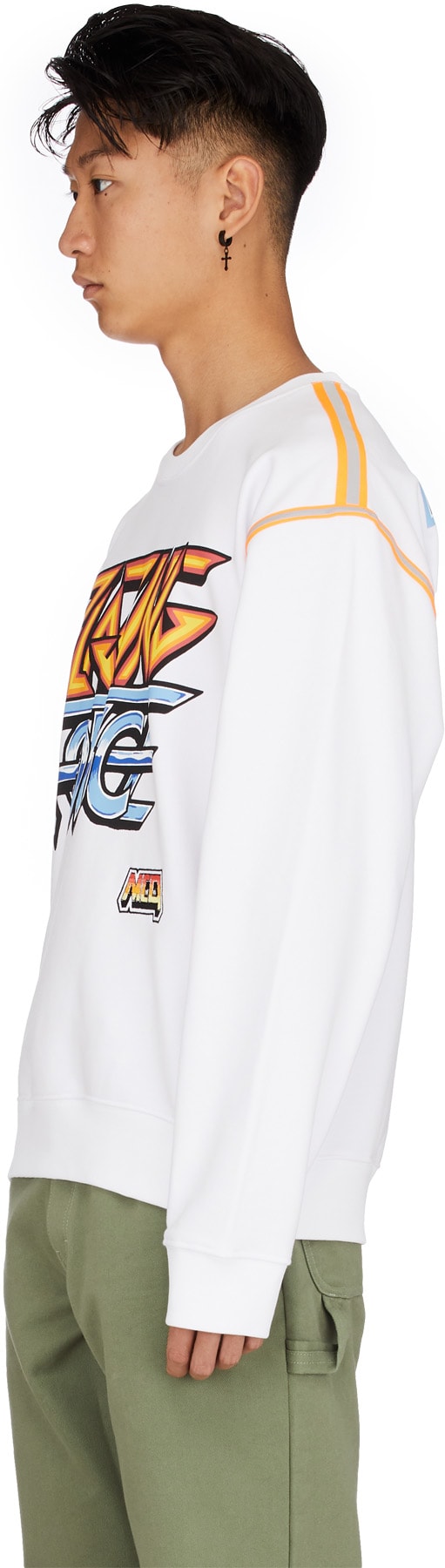 McQ Alexander McQueen: Blanc Pull Blazing Force Blanc - 2