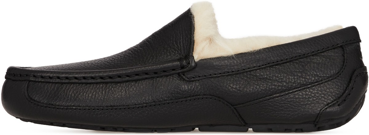 UGG: Noir Ascot Cuir Mate Noir - 2