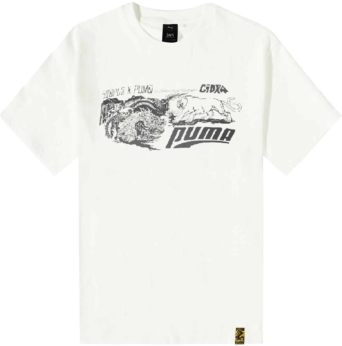 Puma: White PUMA x STAPLE Graphic T-Shirt - 1