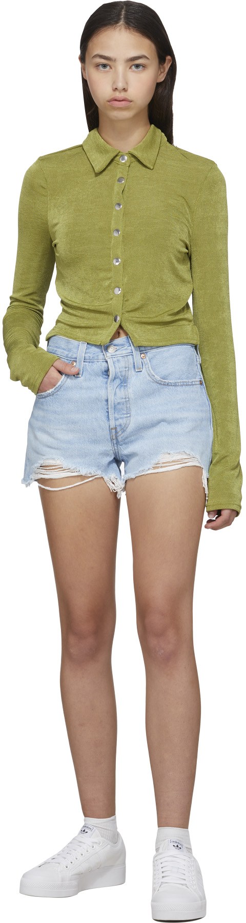 Levis: Blue 501® Original Shorts - 4