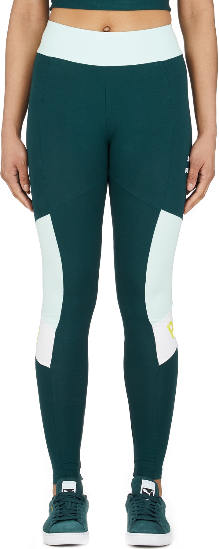 Puma: Green XTG Leggings - 1