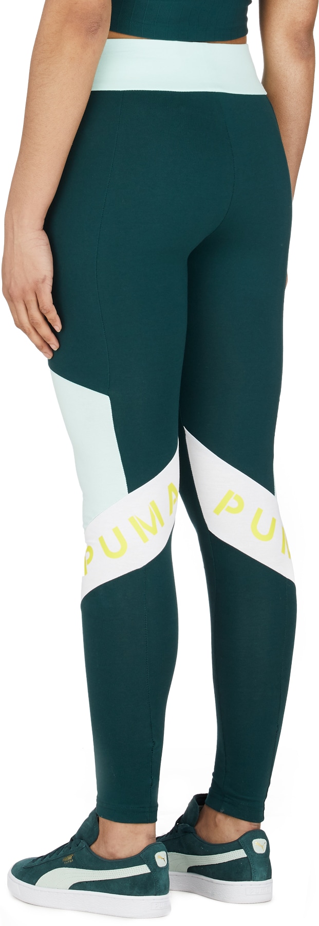 Puma: Green XTG Leggings - 3