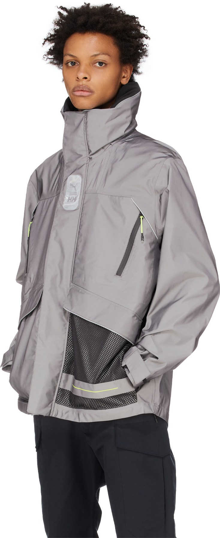 Puma: Black Puma x Helly Hansen Tech Jacket - 4