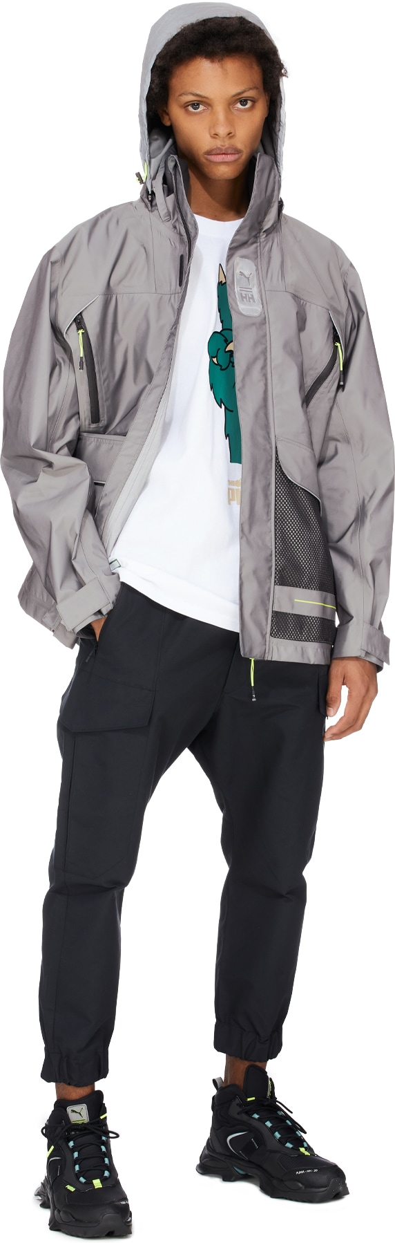 Puma: Black Puma x Helly Hansen Tech Jacket - 5