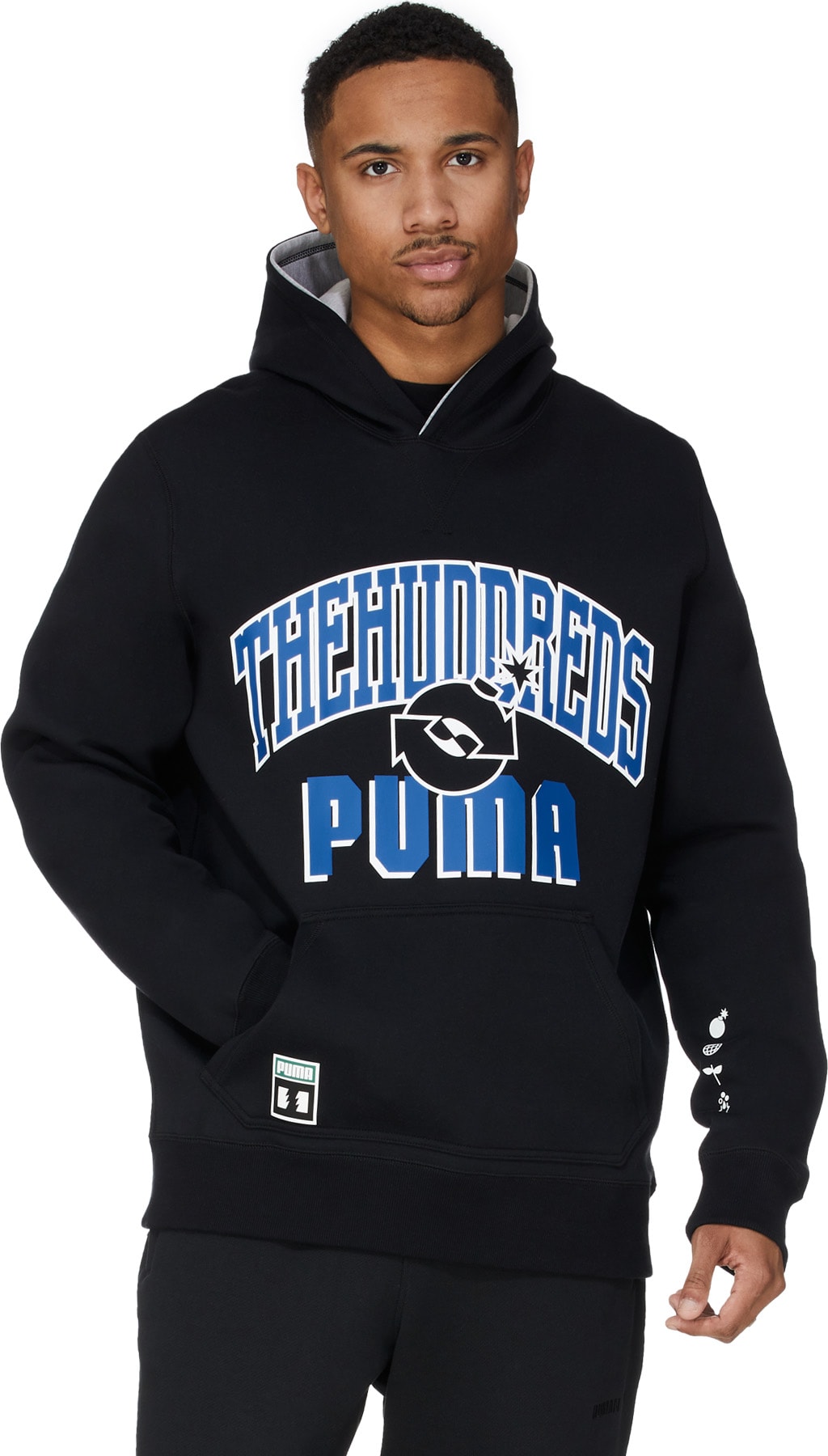 Puma: Black Puma x The Hundreds Reversible Hoodie - 4