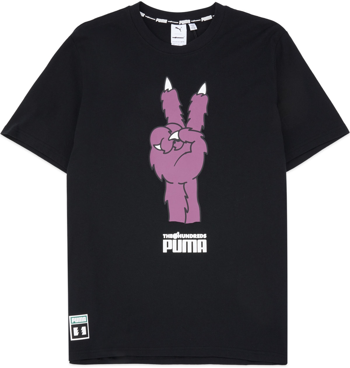 Puma: Black Puma x The Hundreds T-Shirt - 1