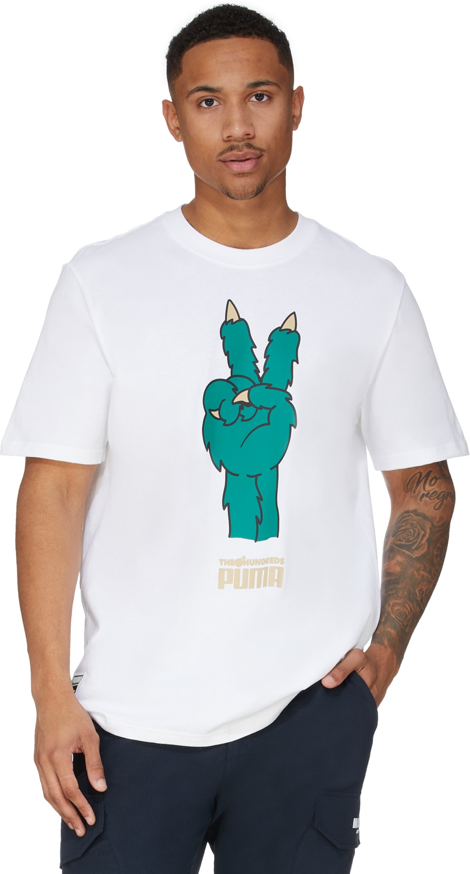Puma: White Puma x The Hundreds T-Shirt - 3
