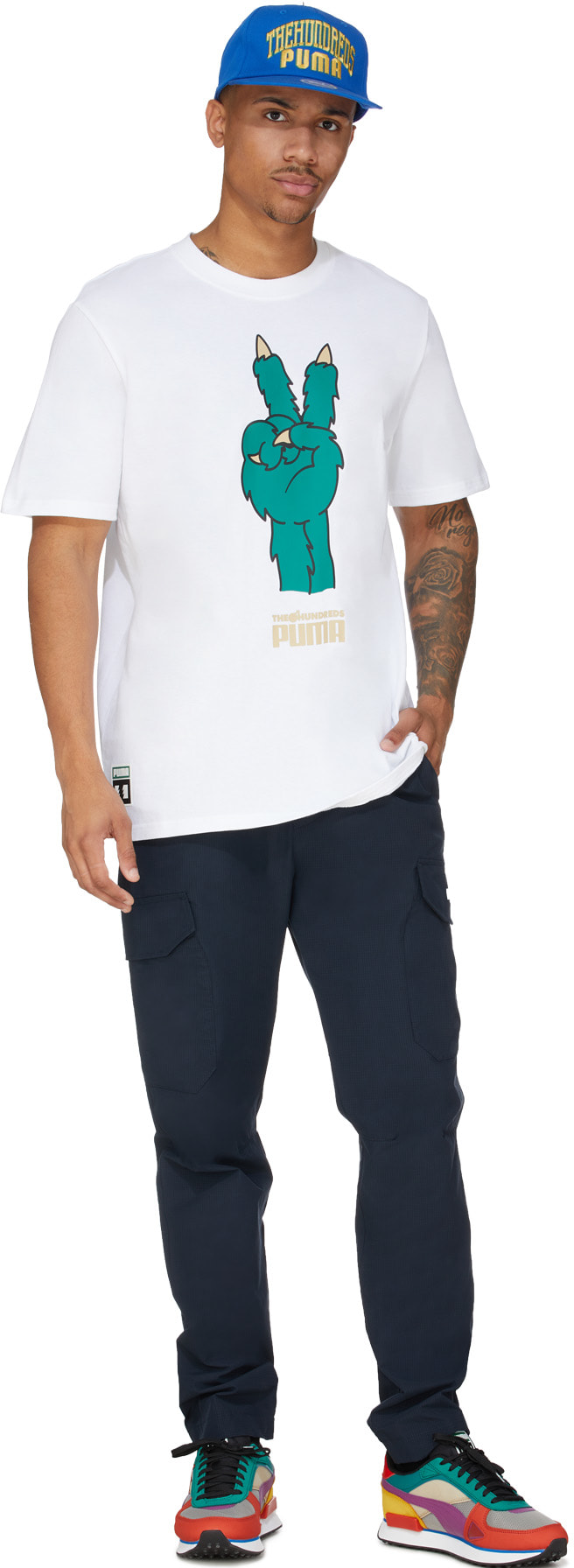Puma: White Puma x The Hundreds T-Shirt - 4