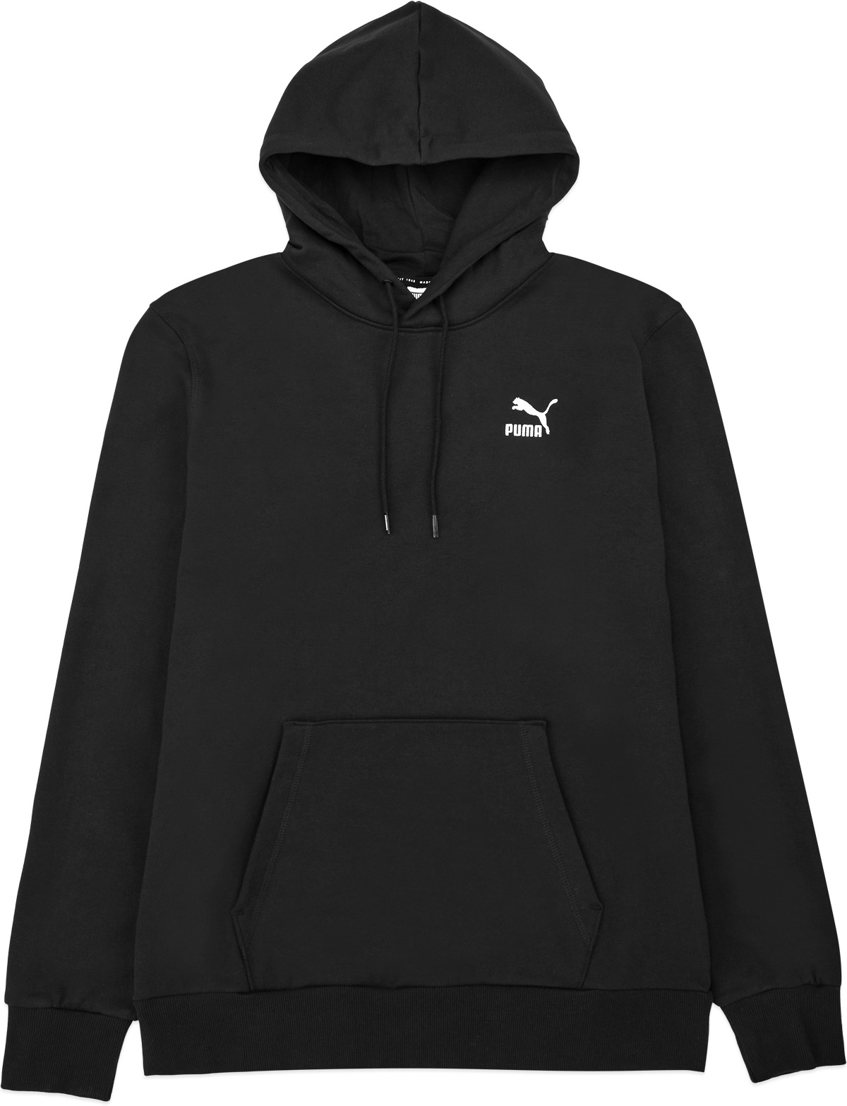 Puma: Black Classic Embroidered Hoodie - 1