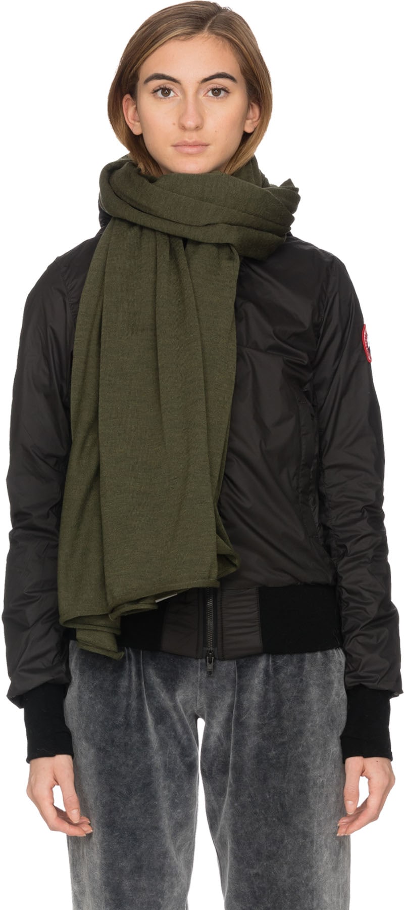 Canada Goose: Green Travel Scarf Blanket - 1