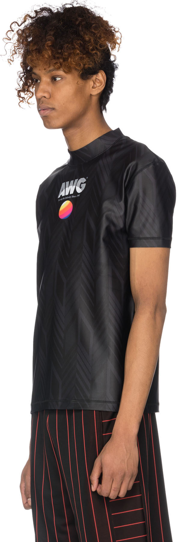 Alexander Wang: Black Short Sleeve Athletic Guard Top - 2